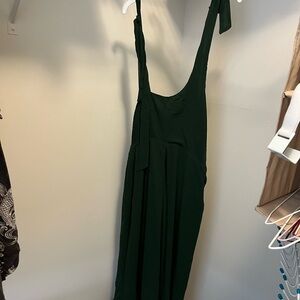 Lulu's Deep Green Backless Dress